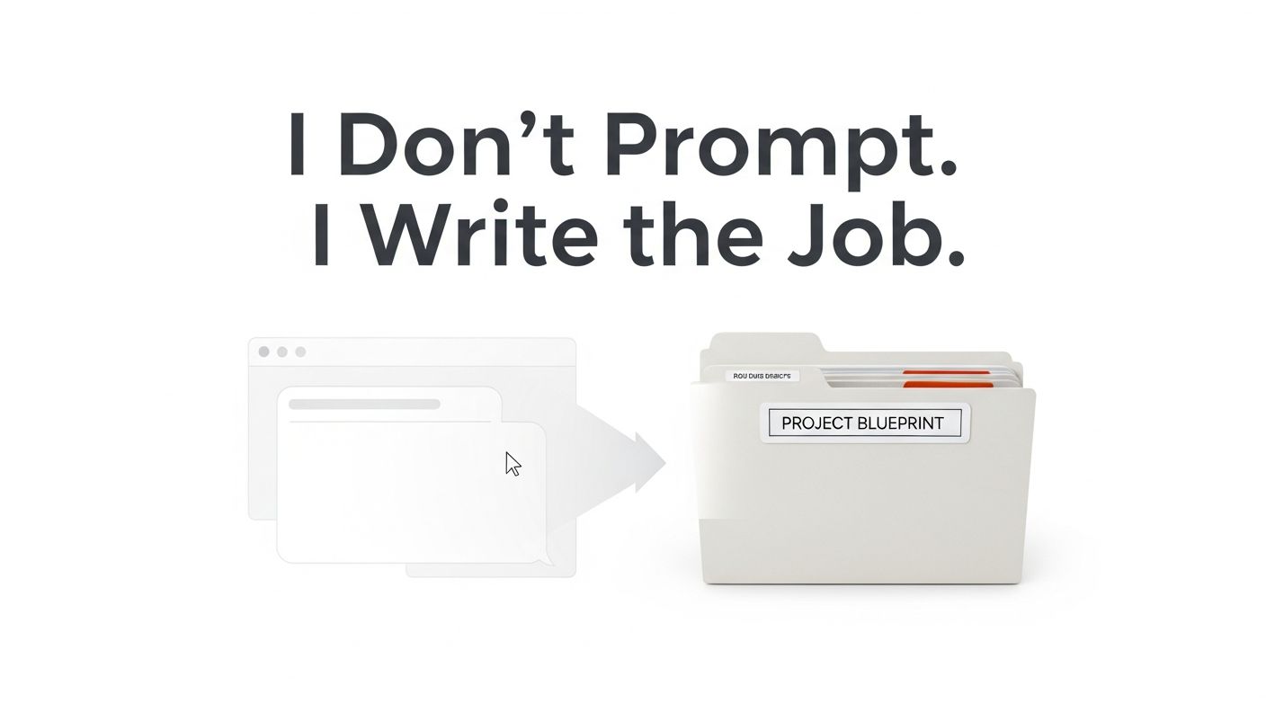 I Don't Prompt. I Write the Job.